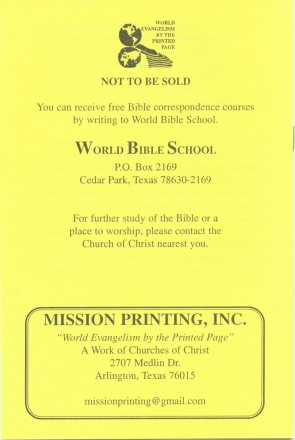 The Churches of Christ-Who Are These People? - back cover (26K)