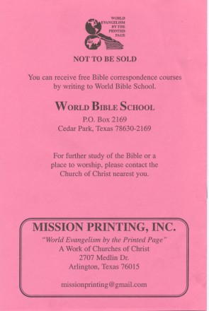 The One, True Living God - back cover (27K)