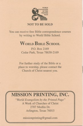 What the Christian Woman Can Do in the Church - back cover (28K)